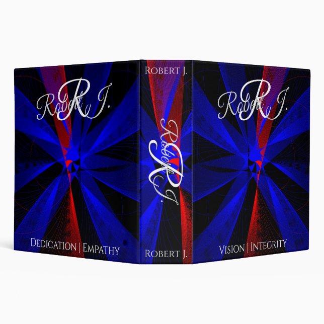 Blueberry Color Abstract Geometric Virtue Binder (Background)