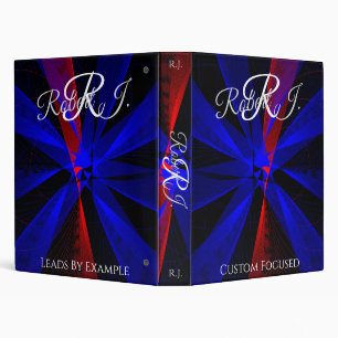 Blueberry Color Abstract Geometric Virtue Binder