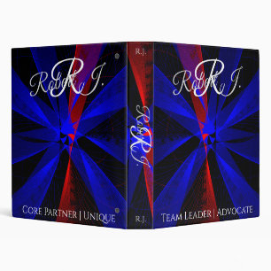 Blueberry Color Abstract Geometric Virtue Binder