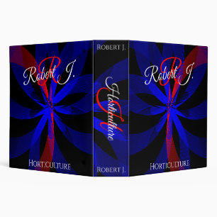 Blueberry Color Center Geometric Accent Binder