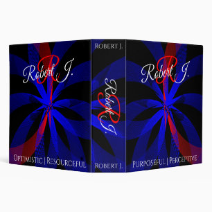 Blueberry Color Center Geometric Virtue Binder