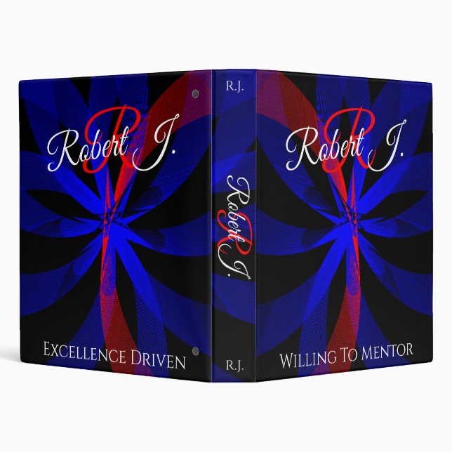 Blueberry Color Center Geometric Virtue Binder (Background)