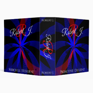 Blueberry Color Center Geometric Virtue Binder