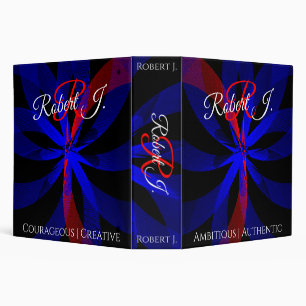 Blueberry Color Center Geometric Virtue Binder