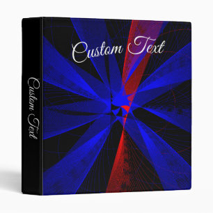 Blueberry Colour Abstract Geometric Binder
