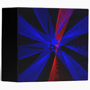 Blueberry Colour Abstract Geometric Binder
