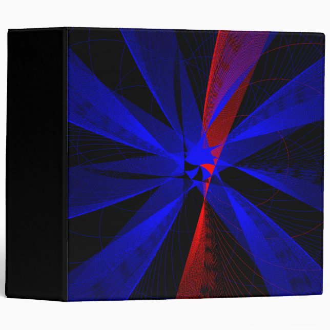 Blueberry Colour Abstract Geometric Binder (Front/Spine)