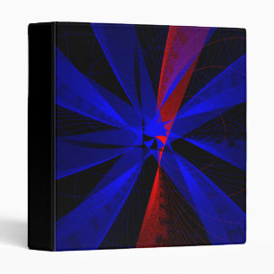Blueberry Colour Abstract Geometric Binder