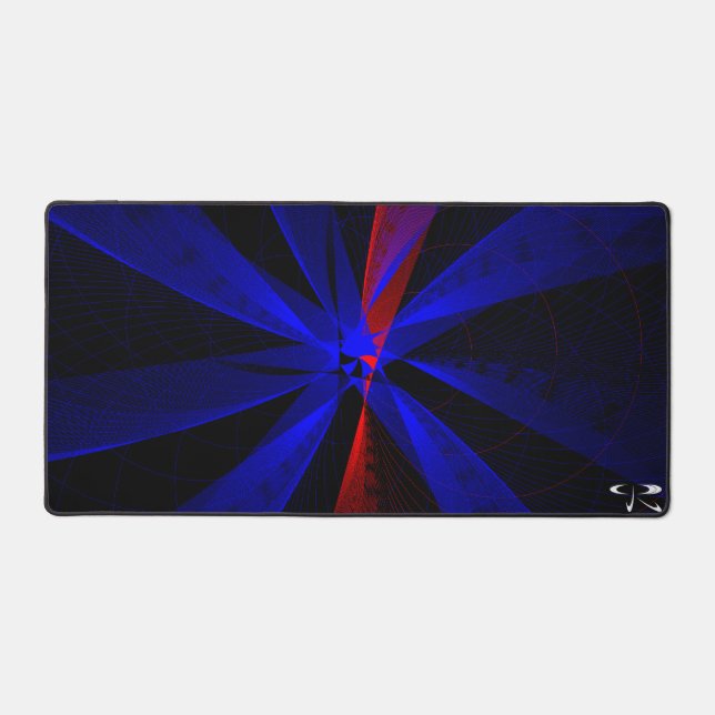 Blueberry Colour Abstract Geometric Mouse Pad Mat (Front)