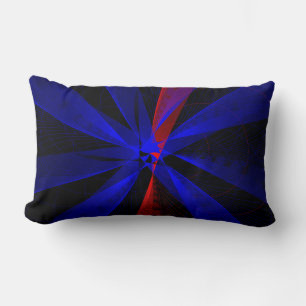 Blueberry Colour Abstract Geometric Throw Pillow