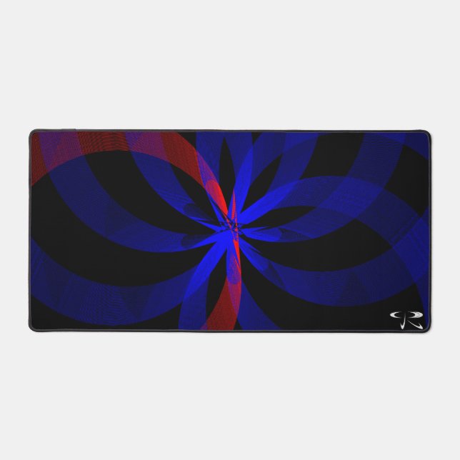 Blueberry Colour Accent Geometric Mouse Pad Mat (Front)