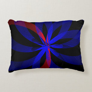 Blueberry Colour Centre Accent Geometric Pillow