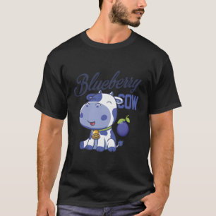 Blueberry Cow Kawaii Moo Moo Farm Animal Kawaii He T-Shirt