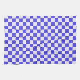 Blueberry cream checkered pattern kitchen towel