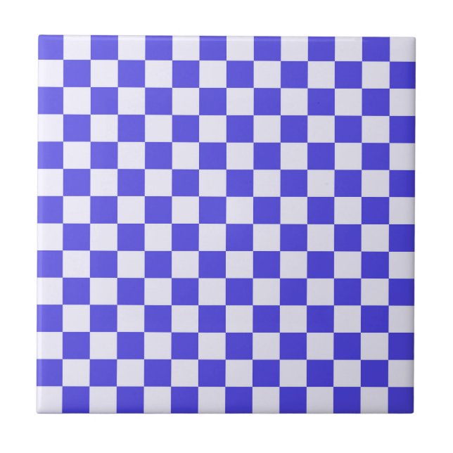 Blueberry cream checkered pattern tile (Front)