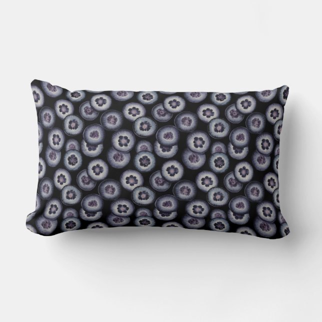 blueberry cross-section pattern lumbar pillow (Front)
