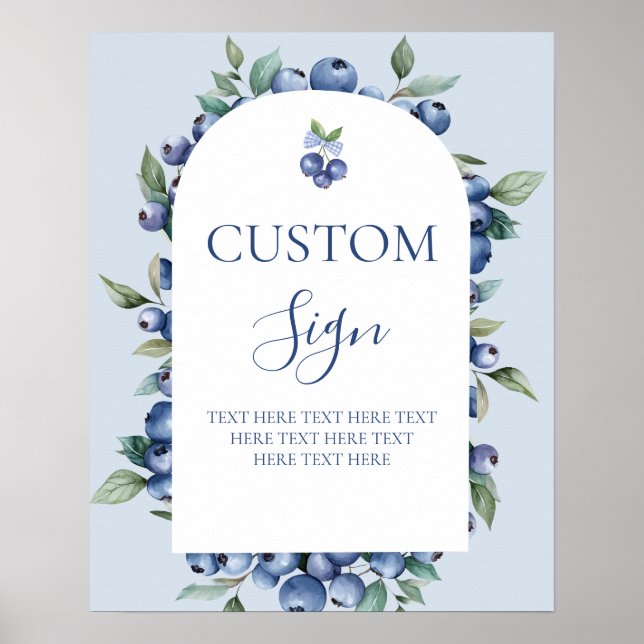 Blueberry Customized sign (Front)