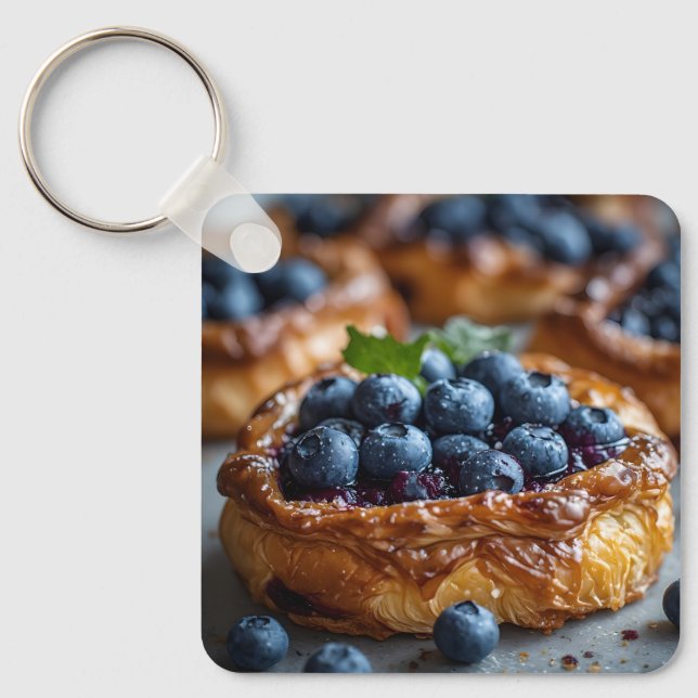Blueberry Danish Pastry Keychain (Front)