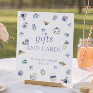 Blueberry Dessert Baby Shower Gifts and Cards Poster