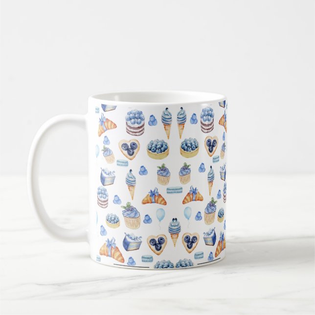 Blueberry Dessert Lover’s Coffee Mug (Left)