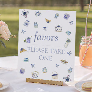 Blueberry Dessert Watercolor Baby Shower Favours Poster
