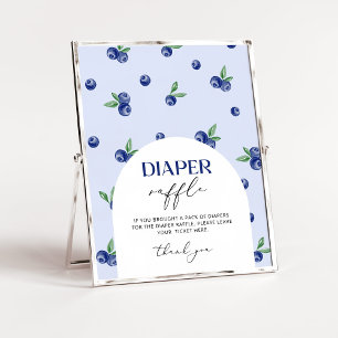 Blueberry diaper raffle sign. Berry diaper raffle Poster