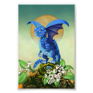 Blueberry Dragon 4x6 Print