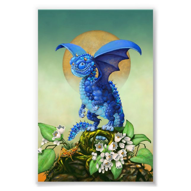 Blueberry Dragon 4x6 Print (Front)