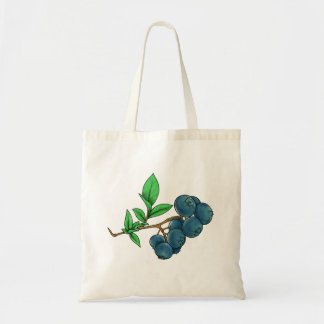 blueberry drawing tote bag