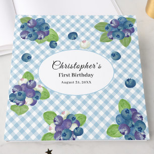 Blueberry First Birthday Guest Book