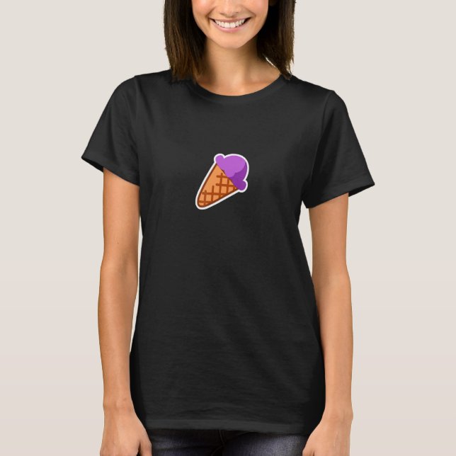 Blueberry Flavor Dessert Ice Cream T-Shirt (Front)