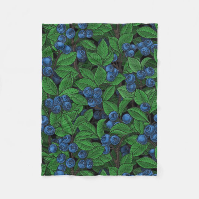 Blueberry Fleece Blanket (Front)