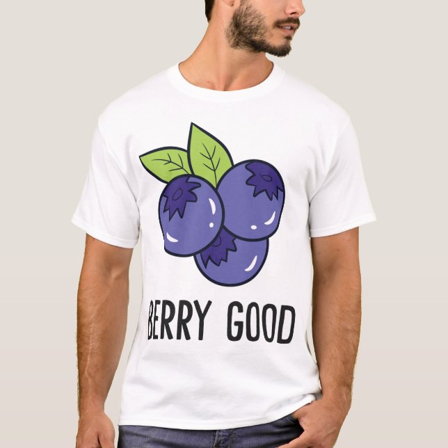 Blueberry Fruit Berry Good Blueberry Fruit Love Bl T-Shirt (Front)