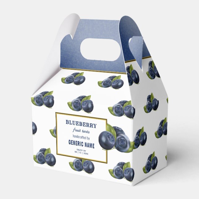 Blueberry Fruit Canning Favor Box (Front Side)