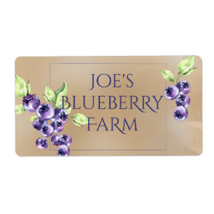 Blueberry Fruit Canning Labels