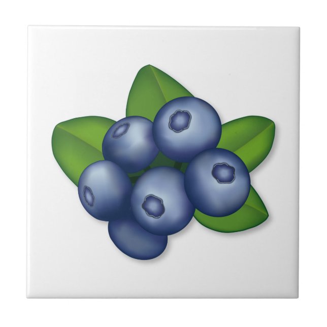 Blueberry Fruit Decorative Tile (Front)