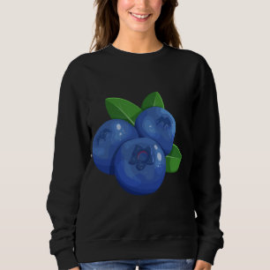 Blueberry Fruit Funny Berry Lover Eater Graphic Sweatshirt