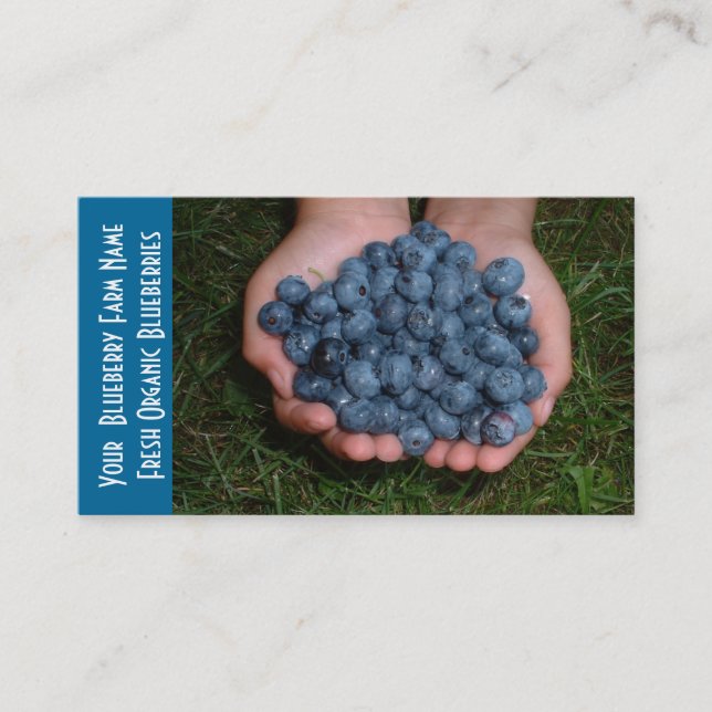 Blueberry  Fruit Growers Business Card (Front)