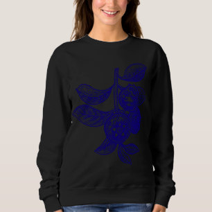 Blueberry Fruit Retro Vintage Art Graphic Gift - B Sweatshirt