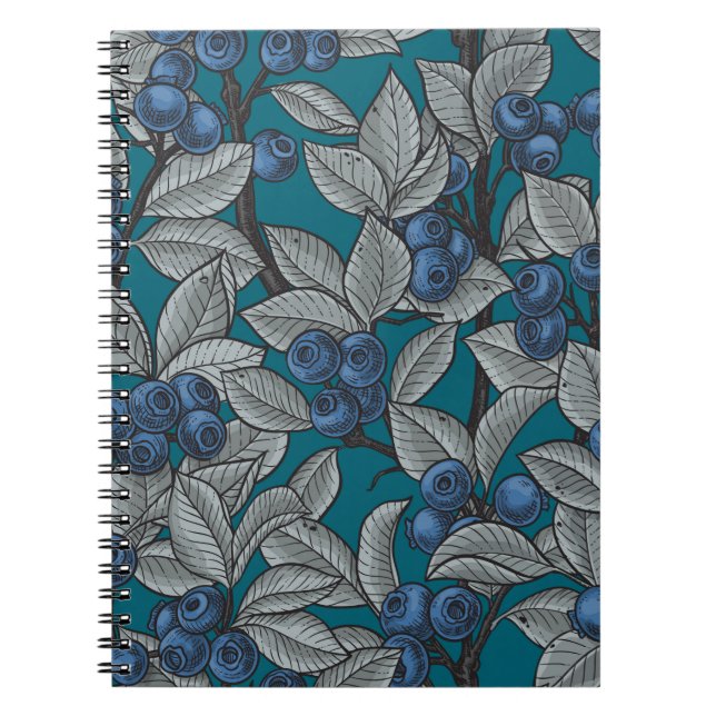 Blueberry garden, blue and gray notebook (Front)