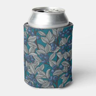 Blueberry garden, blue and grey can cooler