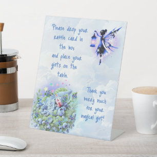 Blueberry Gnome Baby Bash table Pedestal Sign