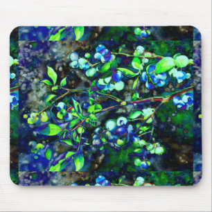 Blueberry - green hue mouse pad