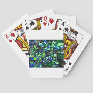 Blueberry - green hue playing cards