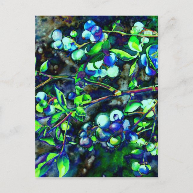 Blueberry - green hue postcard (Front)