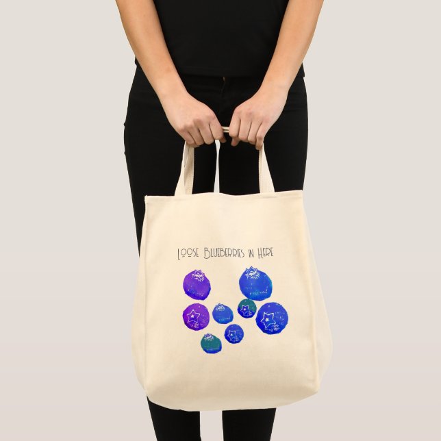 Blueberry Grocery Tote Bag (Front (Product))