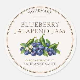 Blueberry Jalapeño Jam Personalized Jar Labels