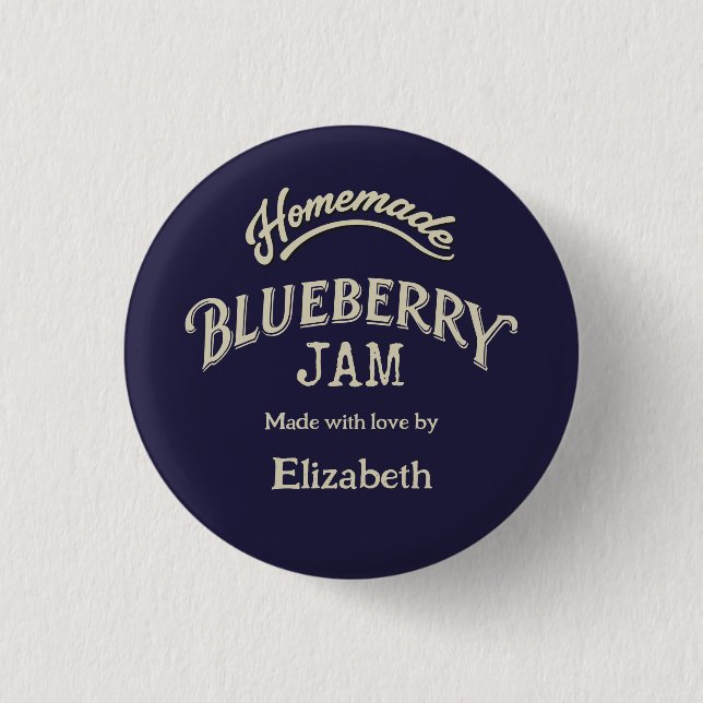 Blueberry Jam 1 Inch Round Button (Front)