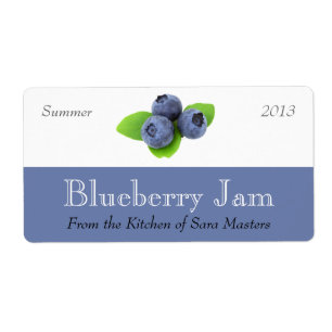 Blueberry Jam Canning Étiquettes