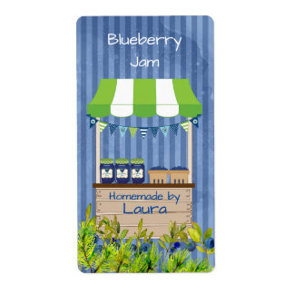 Blueberry Jam Canning Label